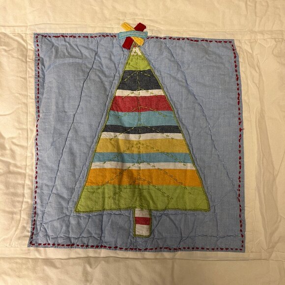 Pottery Barn Kids Quilted Christmas Patchwork Quilt Full/Queen NWOT - Picture 5 of 10